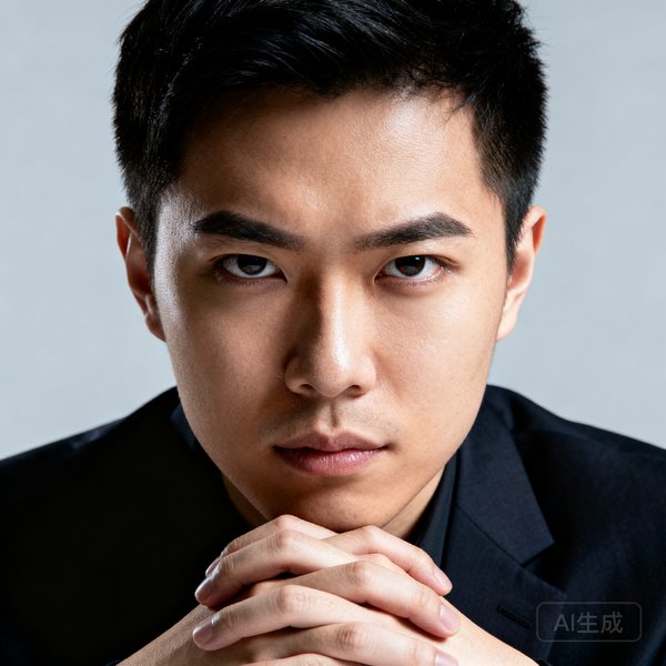 reybent联合创始人赵天恒，前星际争霸2职业选手，双手交叉神情坚定